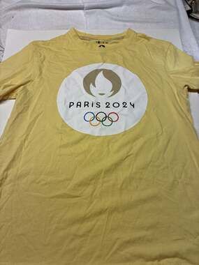 Paris 2024 Olympic Games Official Licensed Unisex Cotton T-Shirt - Yellow
